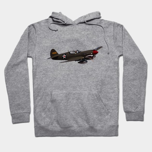 P-40E Warhawk - No Background Hoodie by acefox1